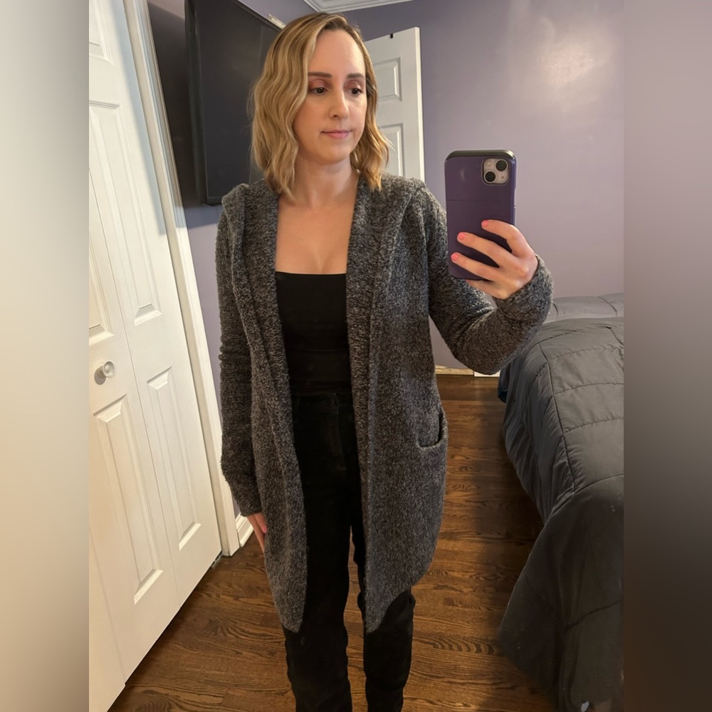 Gray cardigan